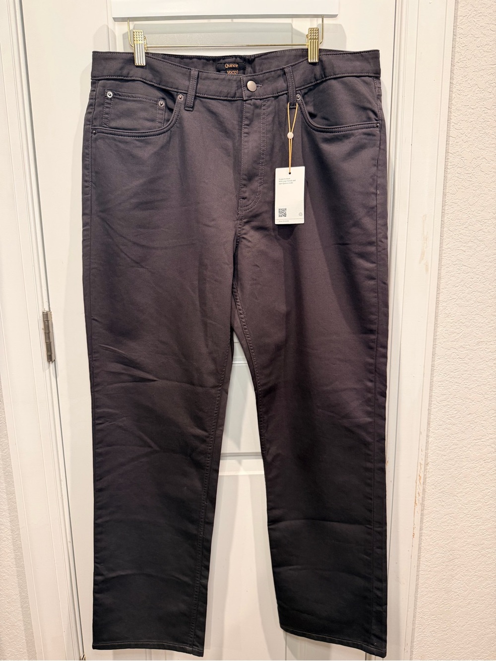 Quince Men's Slim Straight Jeans - Charcoal Gray - 36x32